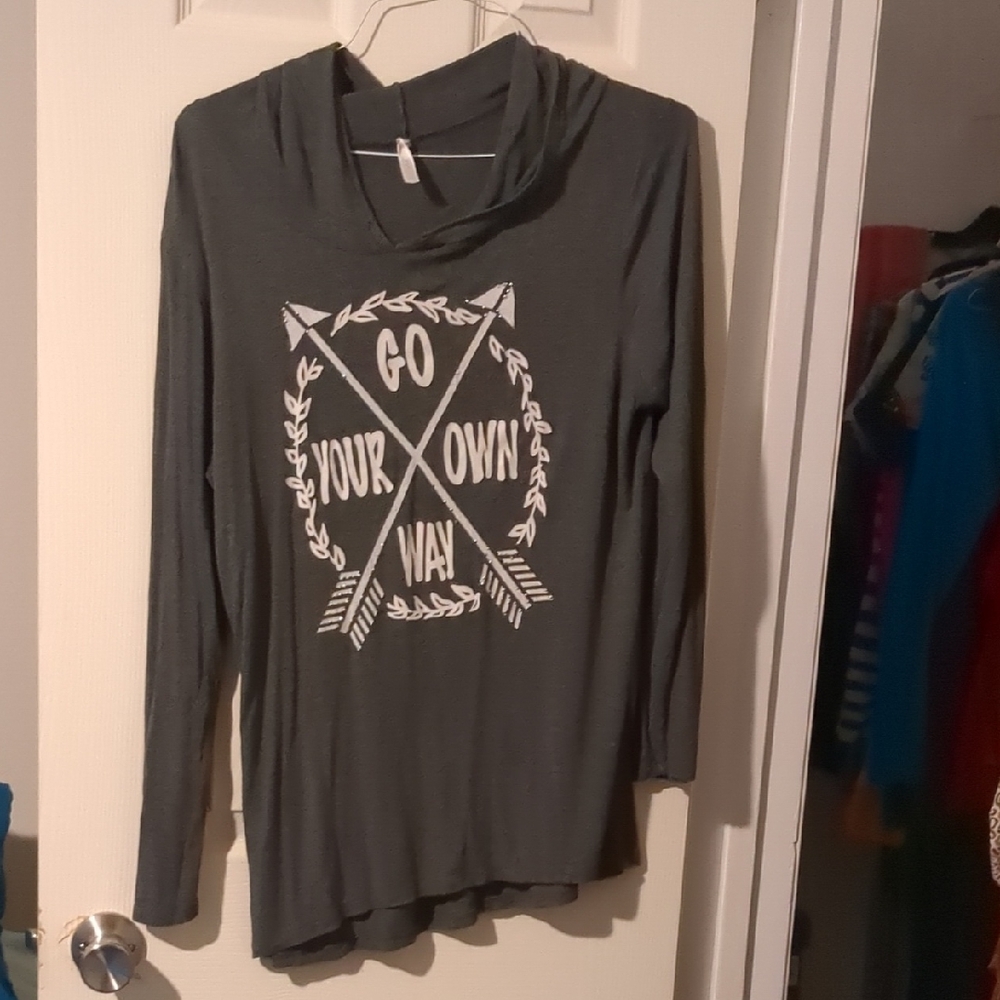 #4 Gray Graphic Women's Top
